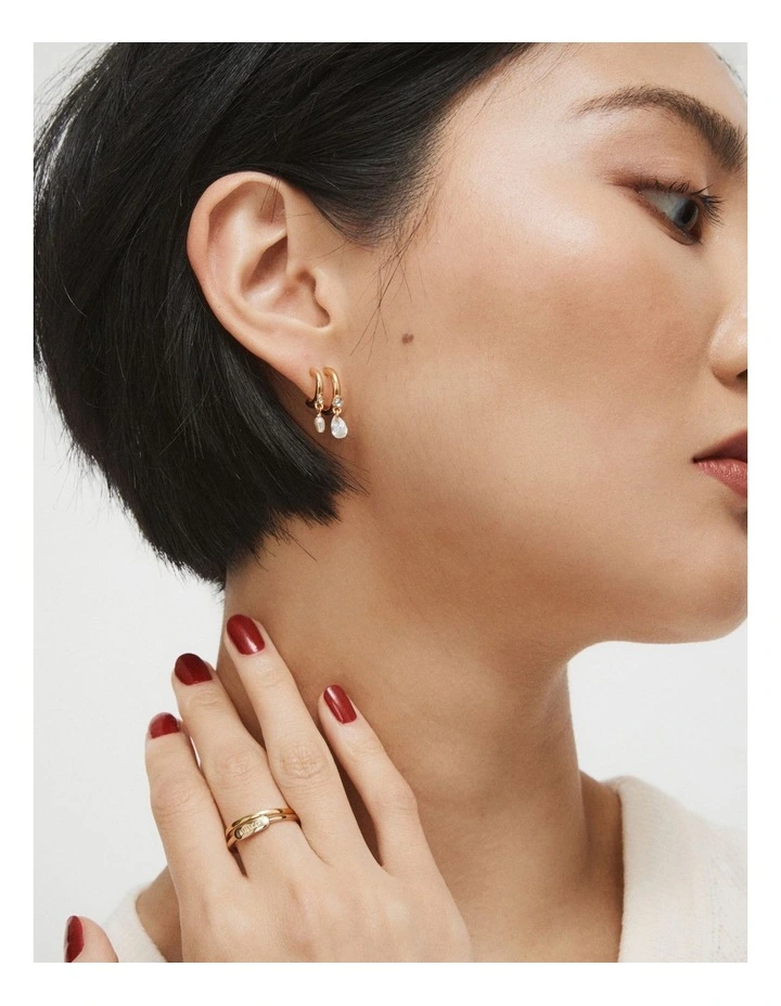 Emerge Double Hoop Earrings in Gold