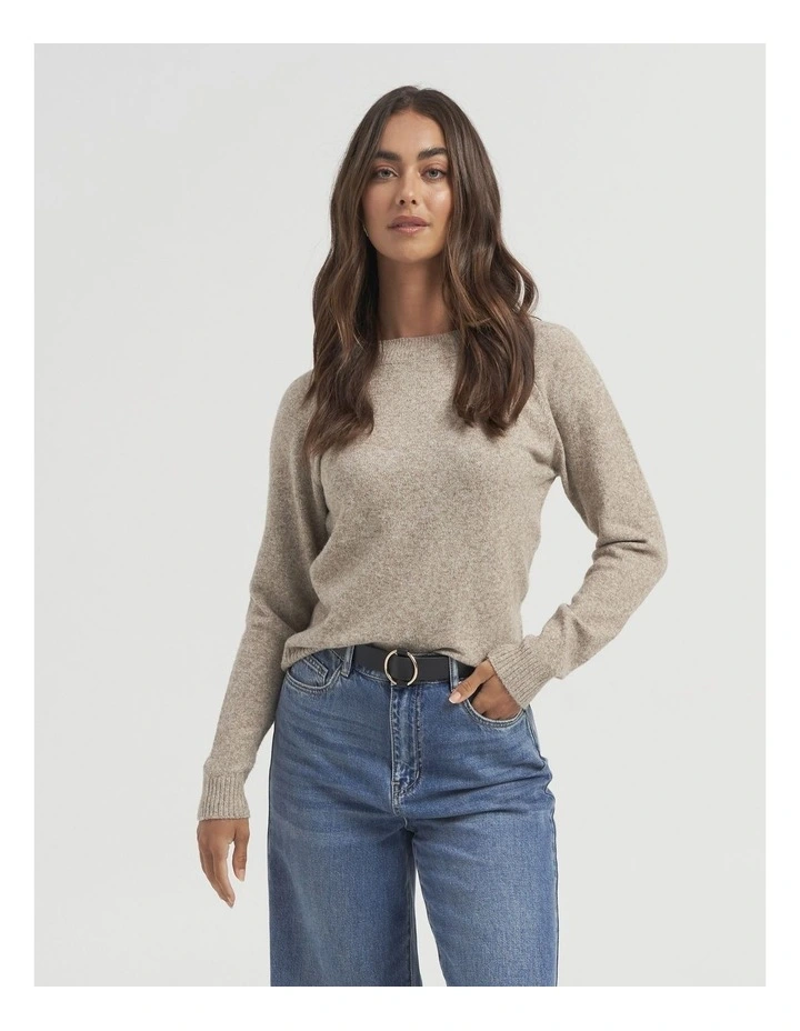Doffy Long Sleeve Knit in Beige