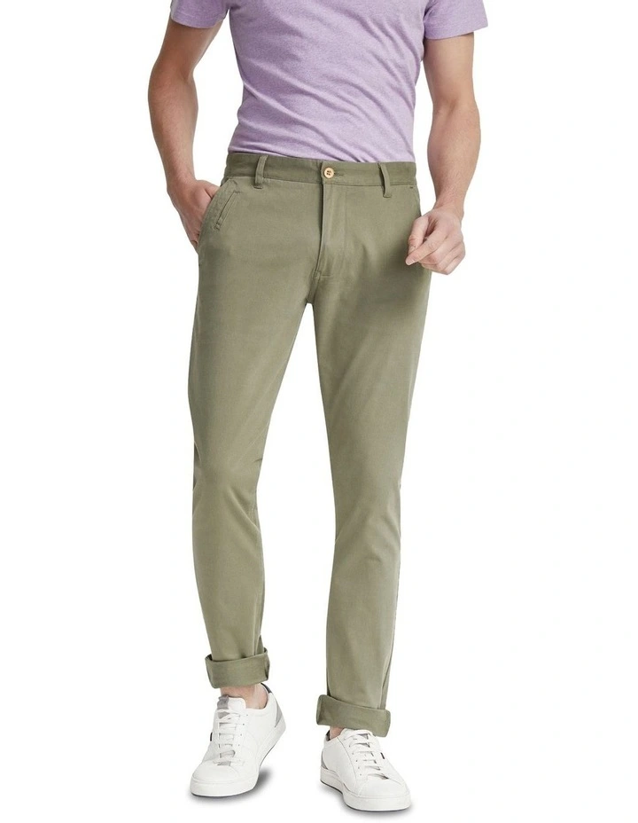 Stretch Skinny Fit Chino in Army