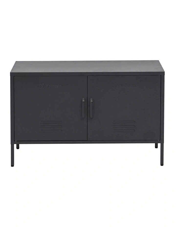 Metal Cabinet Base Buffet Sideboard in Charcoal