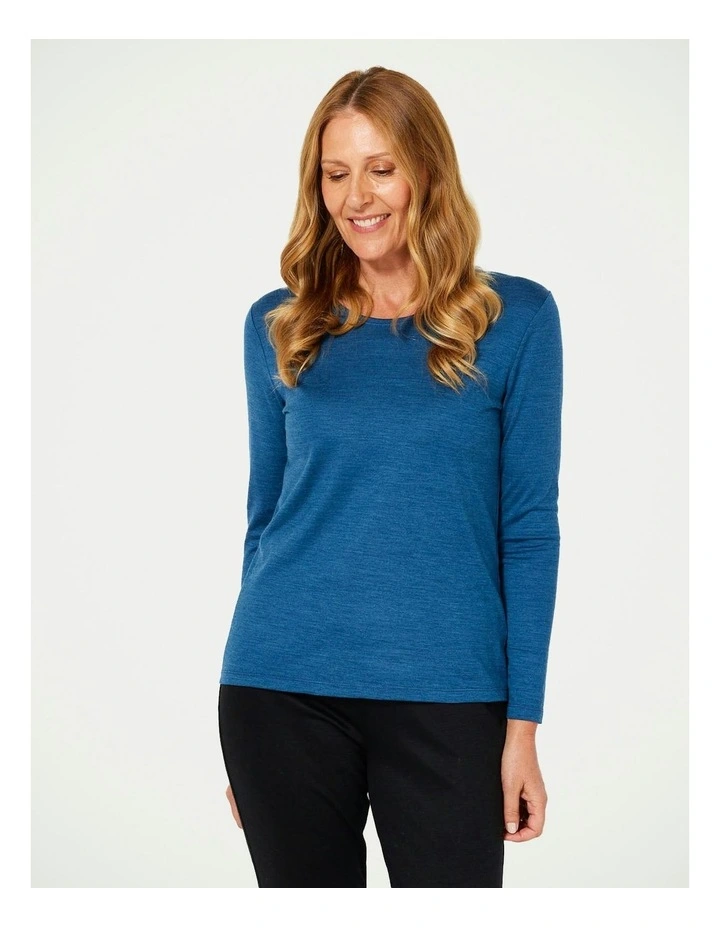 Hedrena Classic Long Sleeve Tee in Petrol