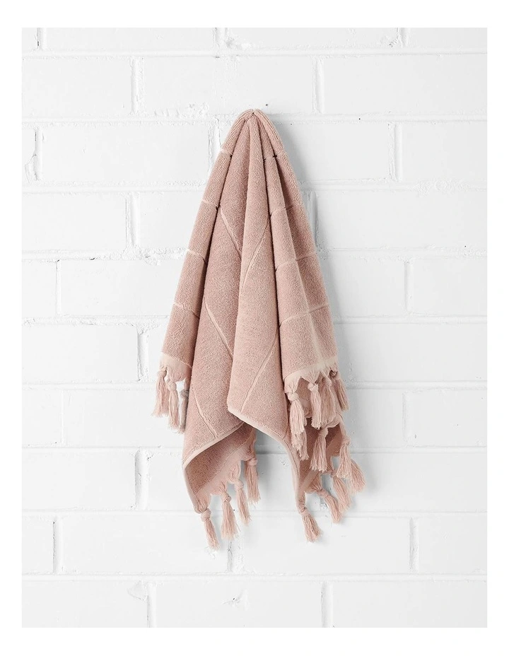 Paros Bath Towel Set in Pink Clay