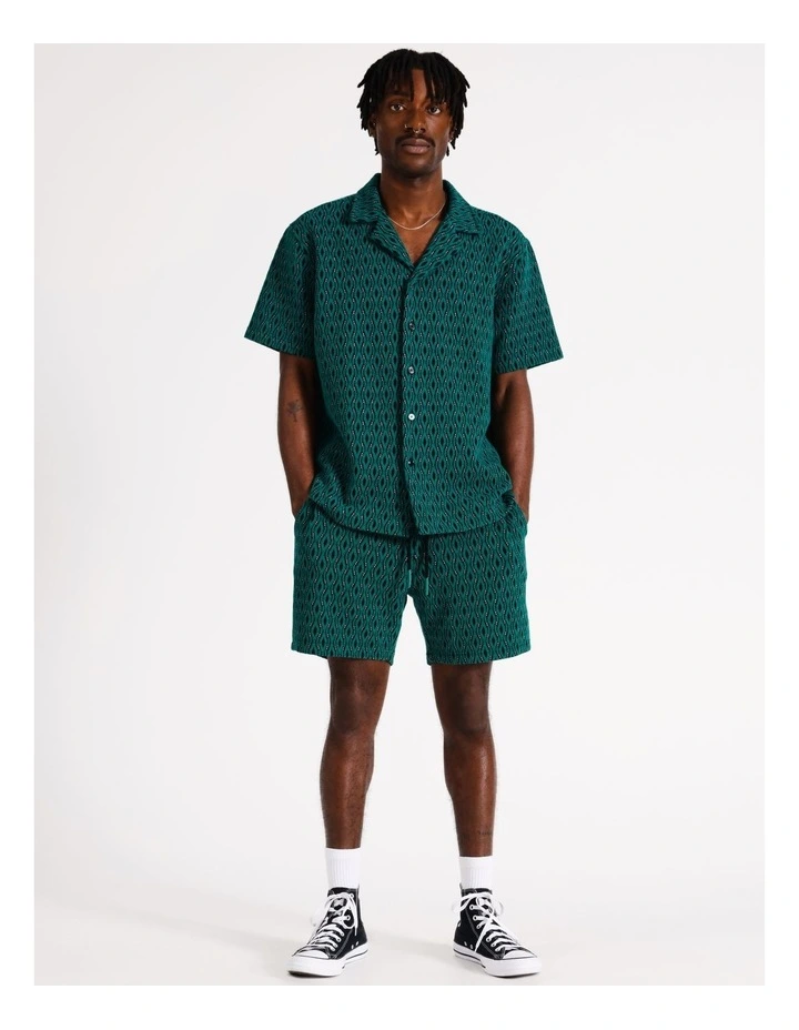 Diamond Jacquard Knit Short in Multicolour