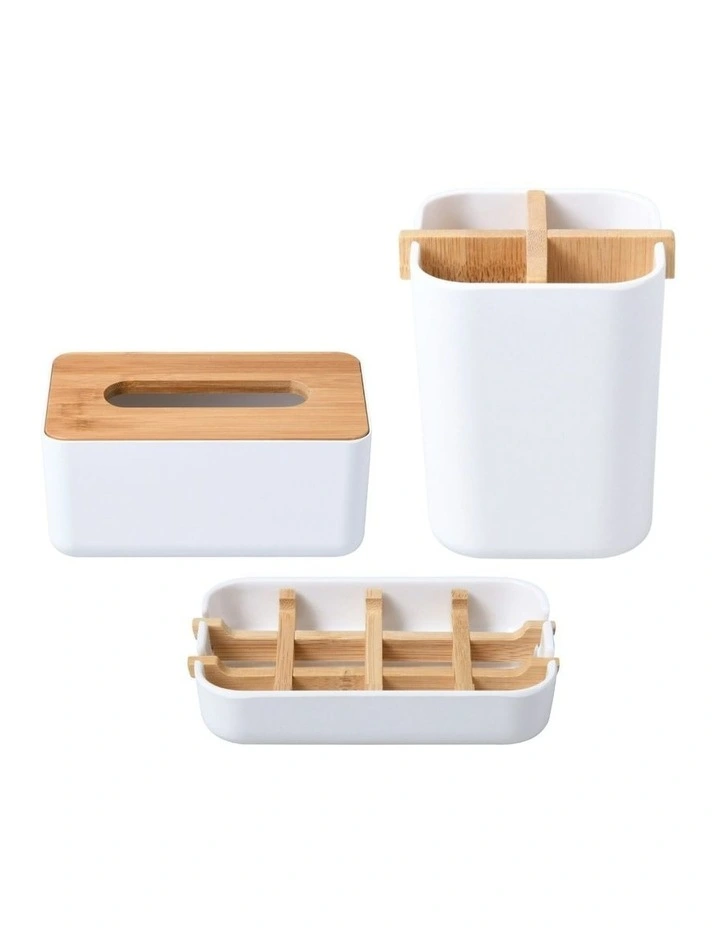 Bathroom Basics Set 3 Piece in White