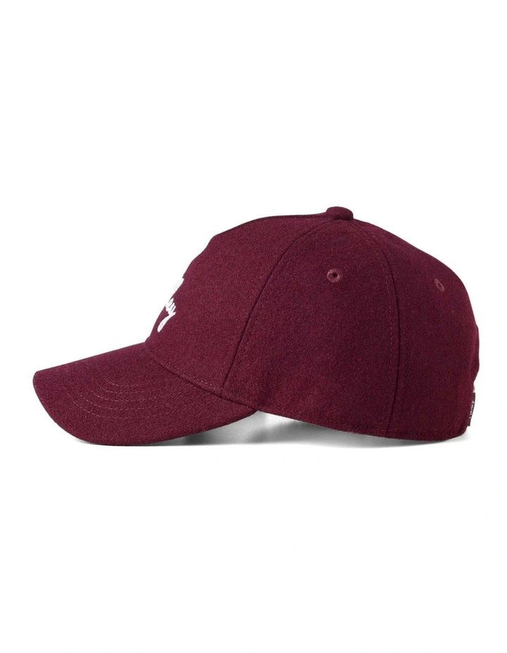 Wool Ball Cap in Burgundy