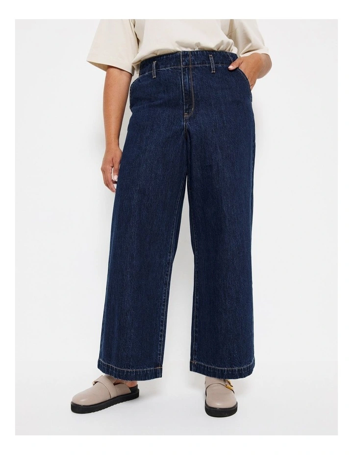 Side Pocket Jeans in Dark Indigo