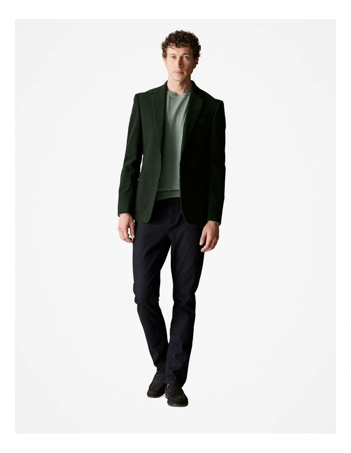 Italian Moleskin Blazer in Forest Green