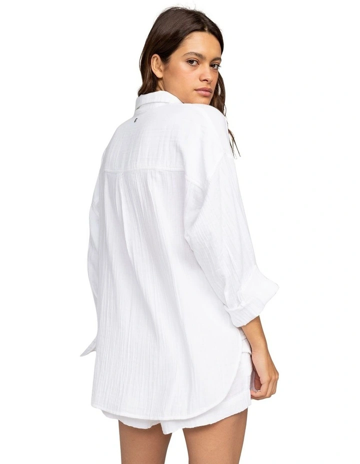 Morning Time Long Sleeve Shirt in Snow White
