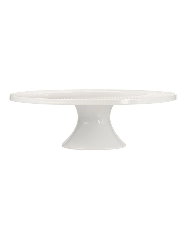 Basics Diamonds Footed Cake Stand 30cm in White