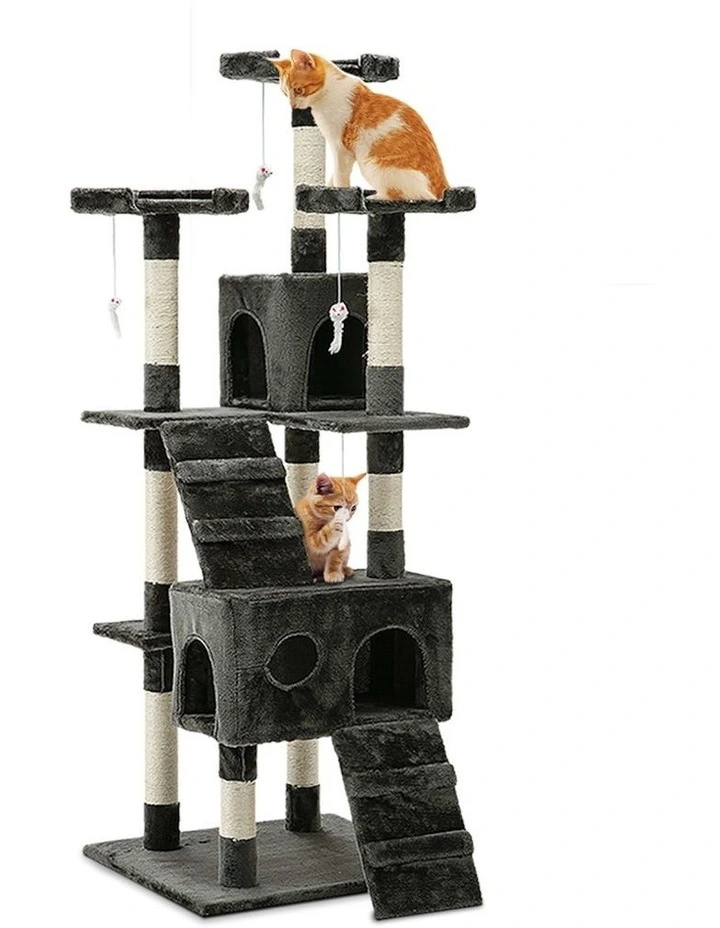 Tower Scratching Cat Tree 180cm in Grey