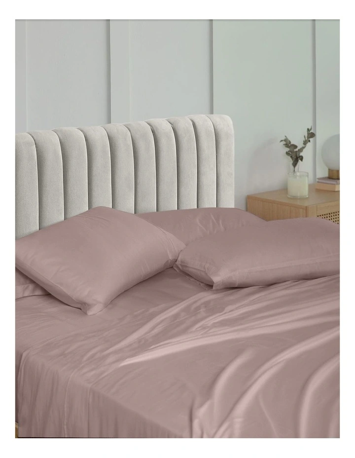 1500TC Cotton Rich 4 Piece Sheet Set in Stone Double