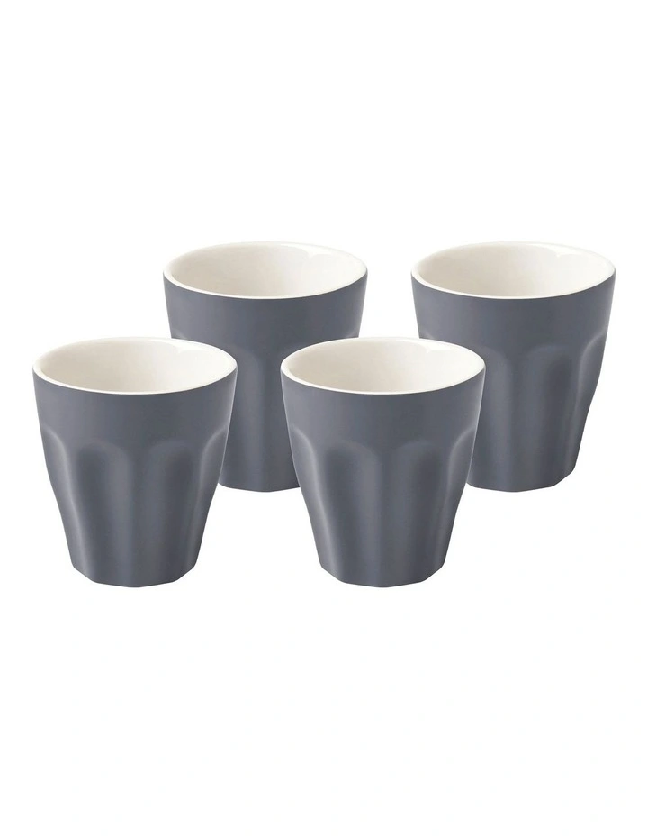 Gift Boxed Blend Sala Espresso Cup 100ml Set of 4 in Charcoal