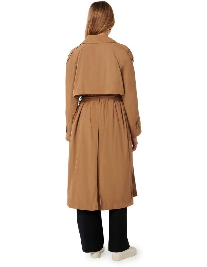 Alexis Summer Trench Coat in Brown