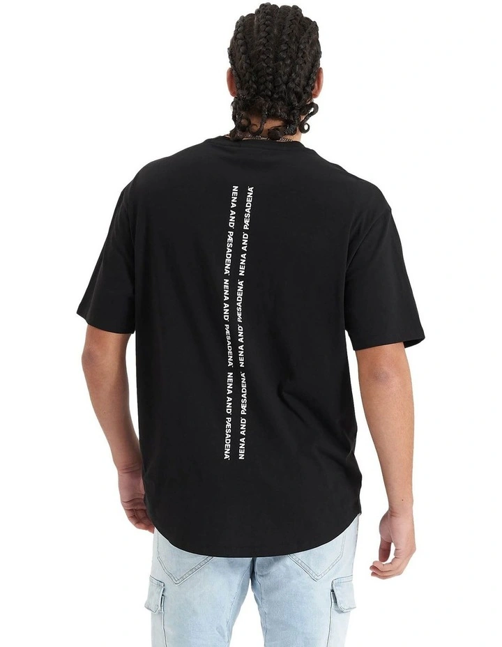 Compound Heavy Box Fit Tee in Jet Black