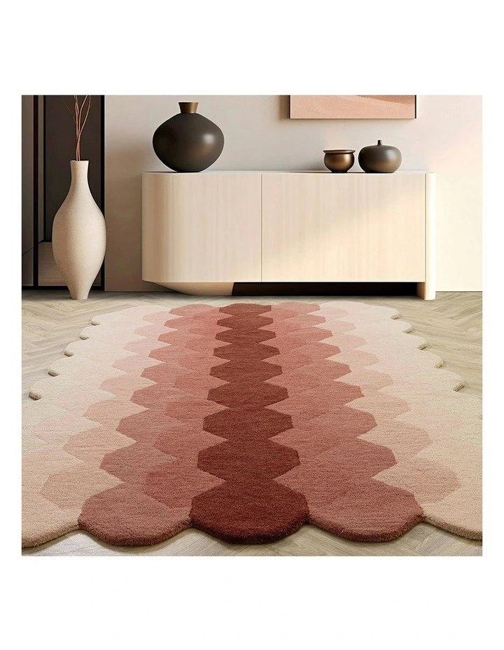 Asiatic Hive Rug in Pink
