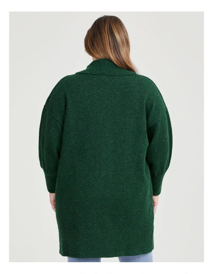 Lofty Balloon Sleeve Cardigan in Lush Meadow