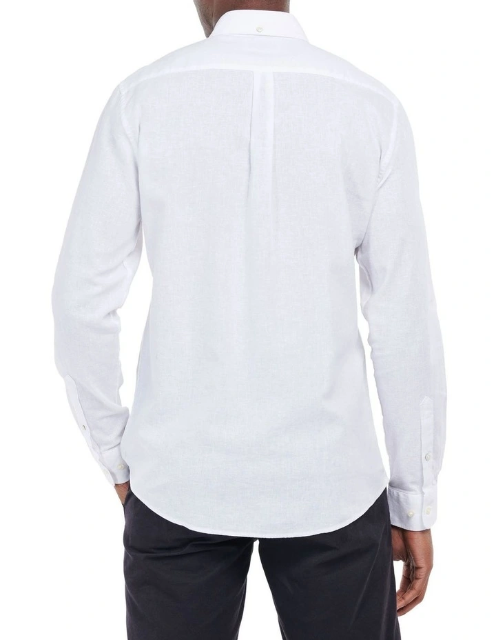 Nelson Tailored Long Sleeve Shirt White