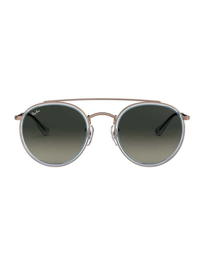 Round Double Bridge Blue RB3647N Sunglasses