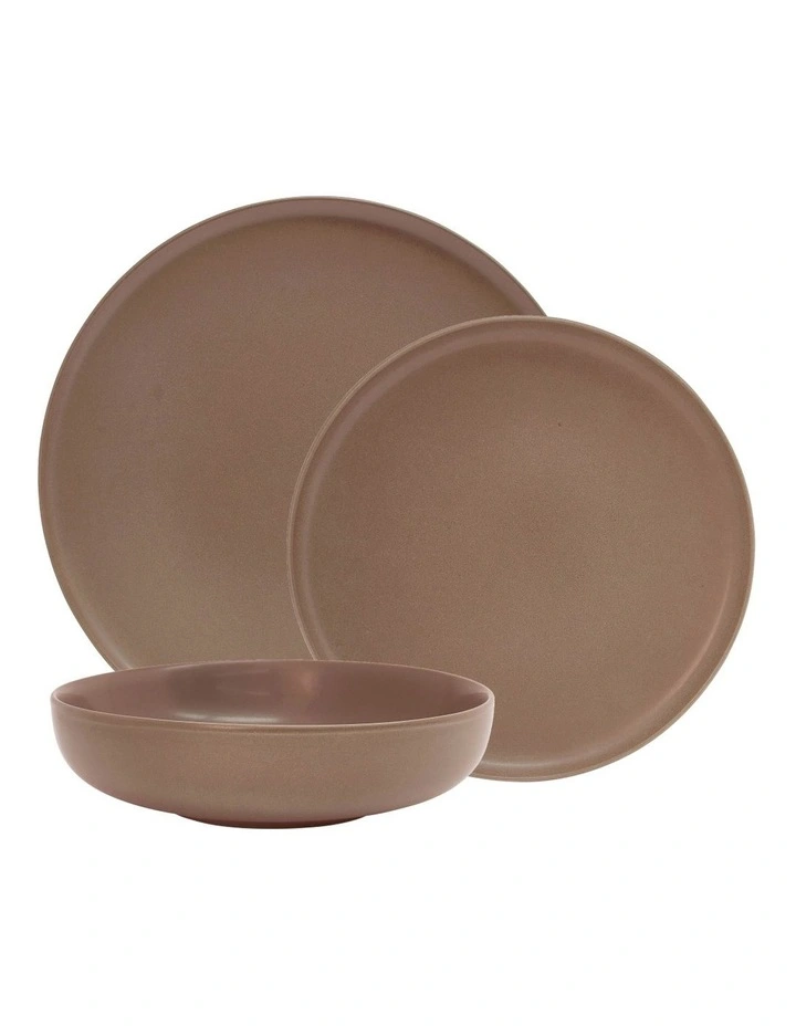 Hue Truffle Dinner Set 12 Piece in Taupe