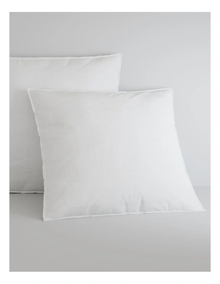 Bayley Washed Percale European Pillowcase Pair in White