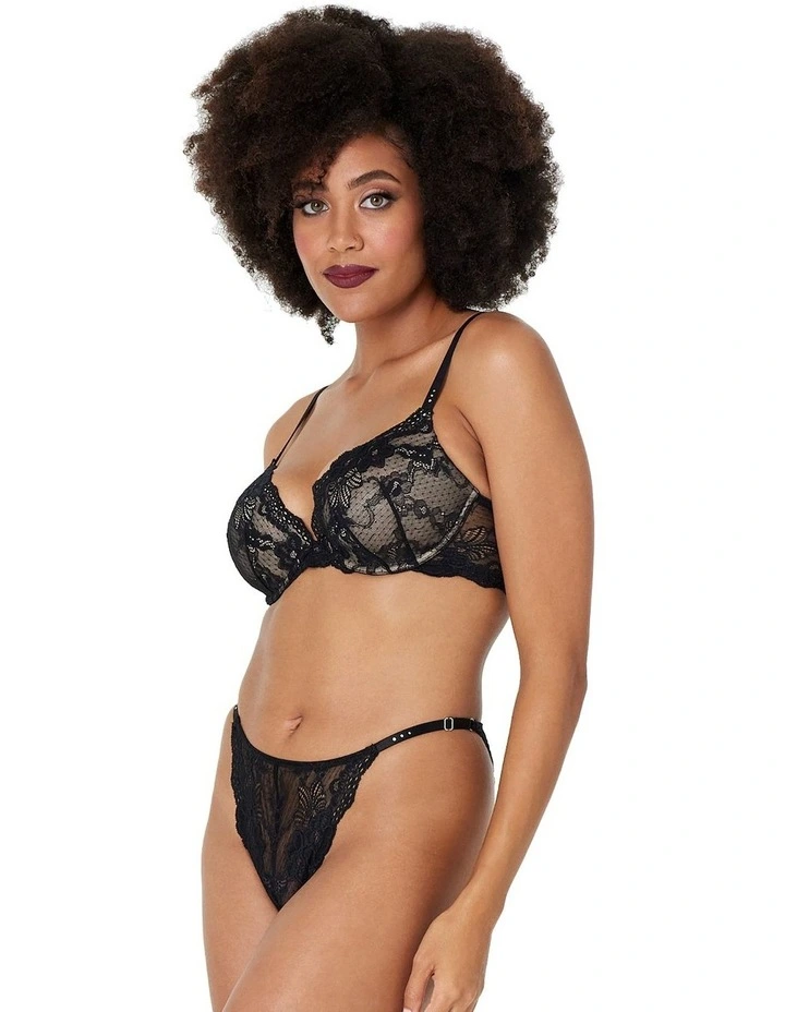 My Fit Lace DD-G Non Boost Contour Plunge Bra in Black