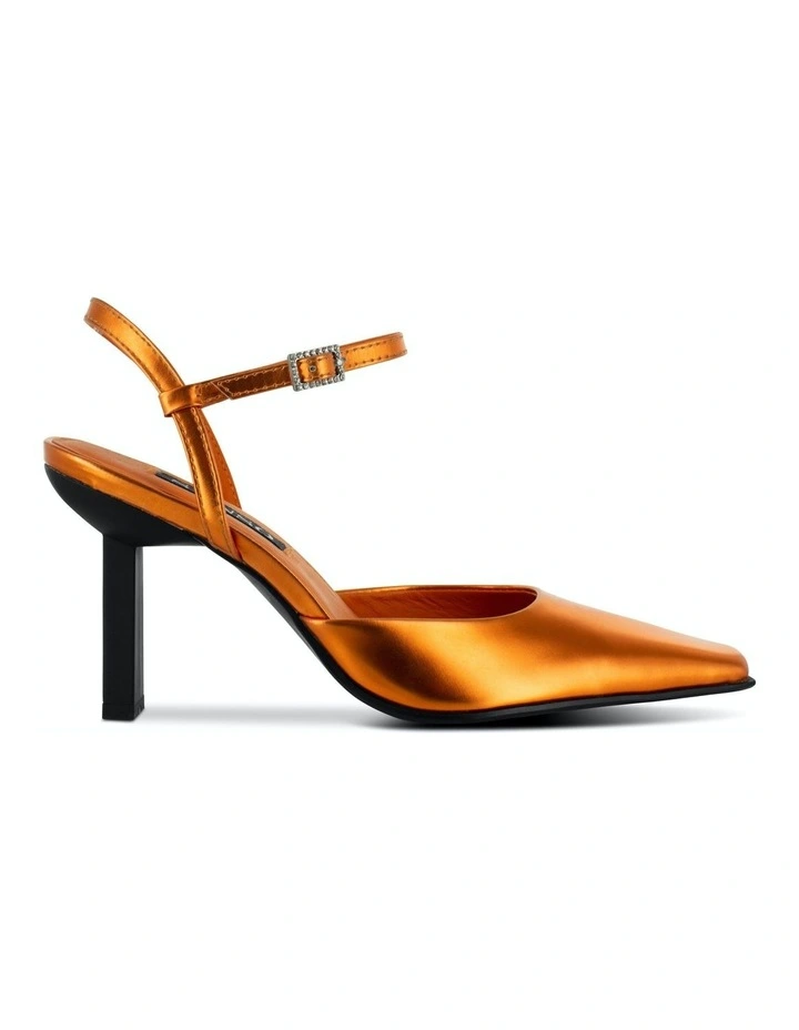 Henrietta Heeled Sadals in Orange