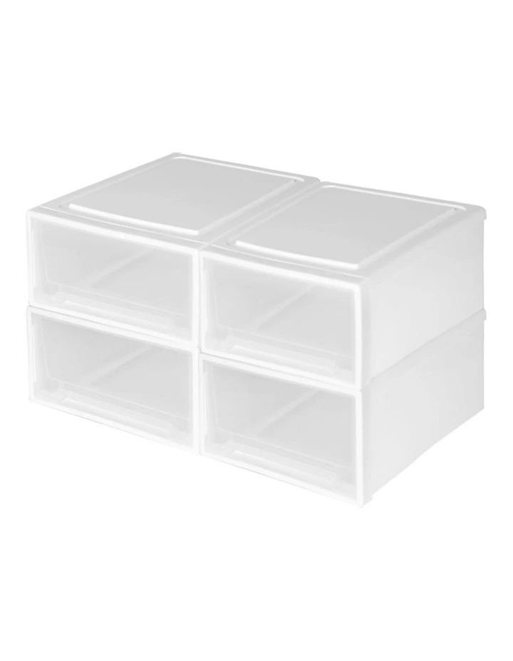 Storage Drawer Set Large 4 Pack in White