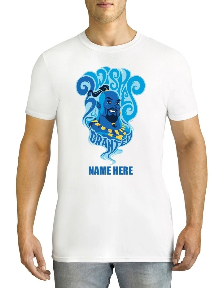 Men's Disney Aladdin Genie Personalised Cotton T Shirt