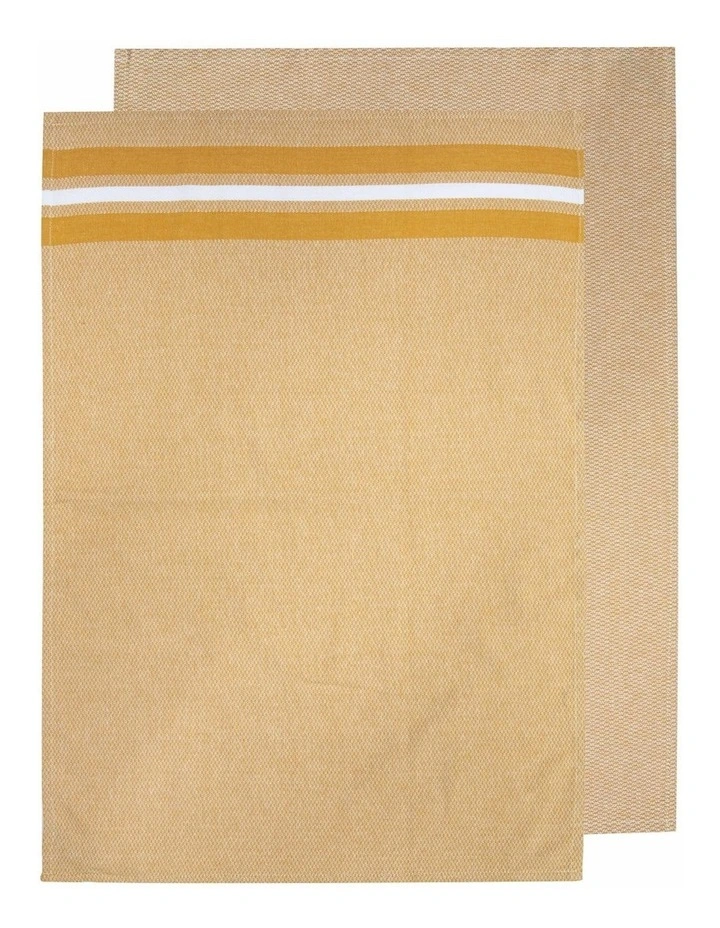 Culinary Jumbo Kitchen Towel 2 Pack in Saffron