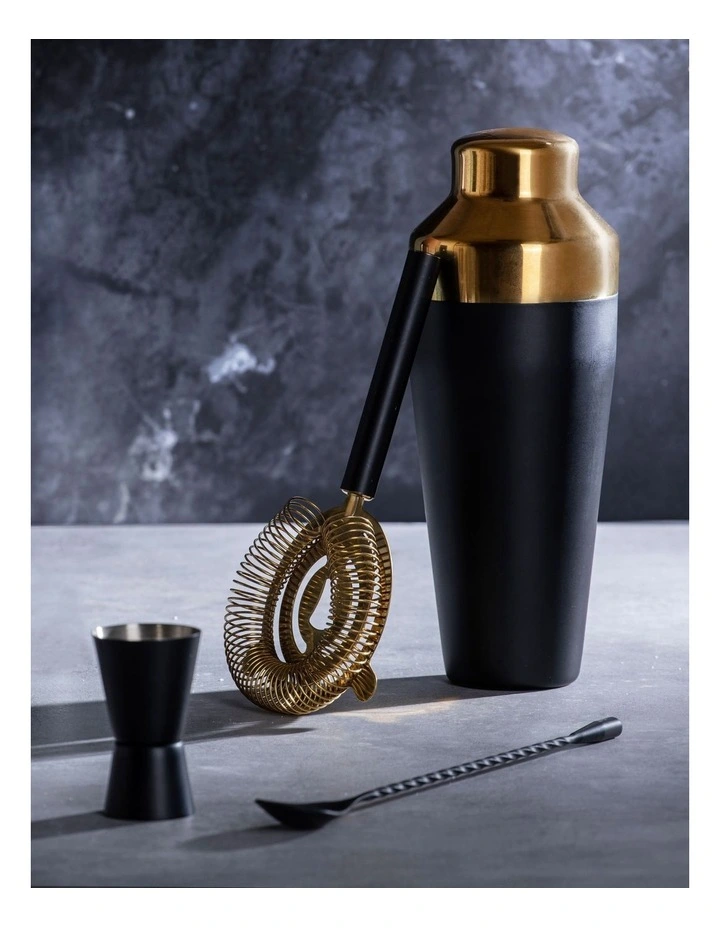 Tiffany 4 Piece Cocktail Set in Black