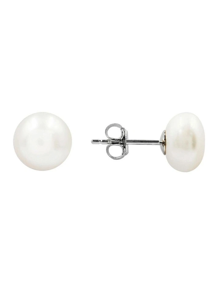 Freshwater 11 11.5Mm White Pearl Stud Earring