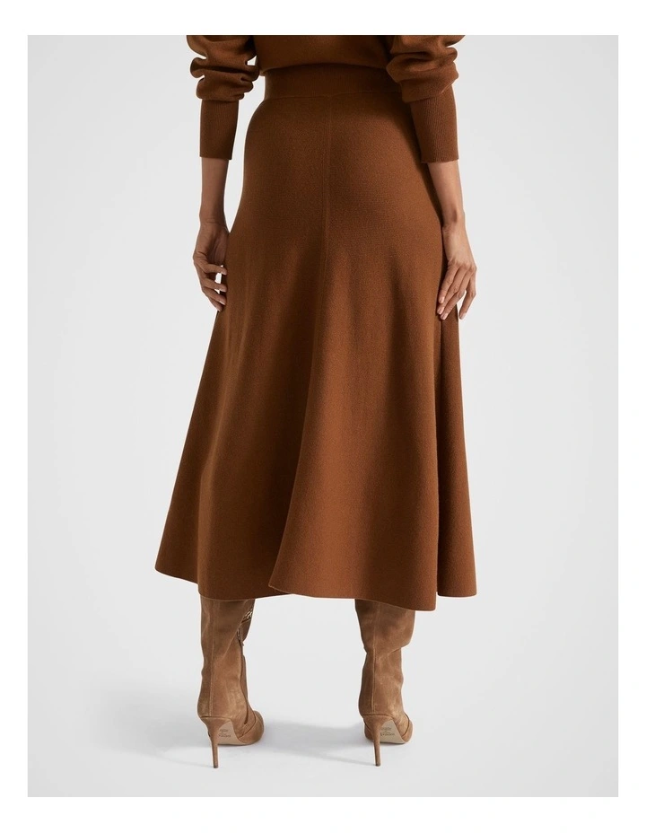 Relaxed Knit Skirt in Spice