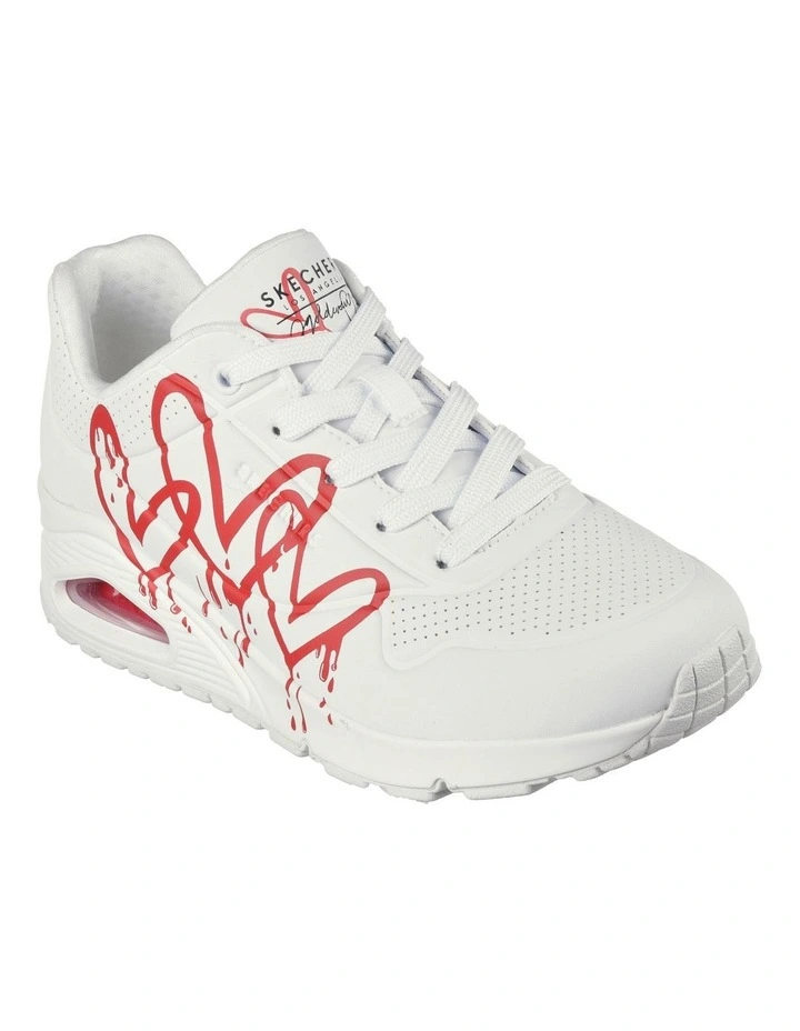 Uno Dripping in Love Shoes 177980 in White/Red