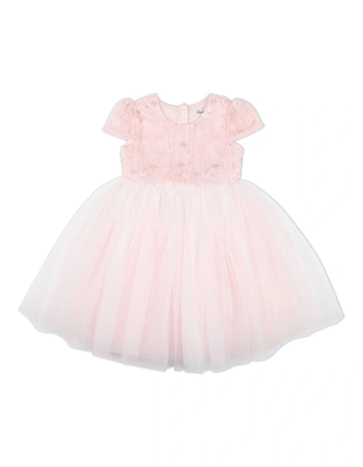 Lace Bodice Dress in Dusky Pink