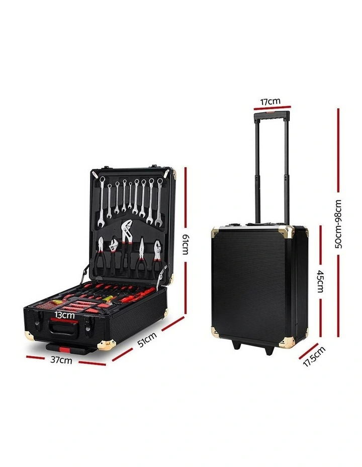 816pcs Tool Kit Trolley Case Black