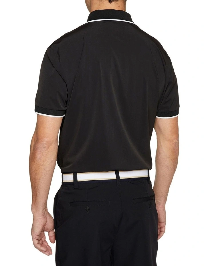 Beacon Tipped Polo in Black
