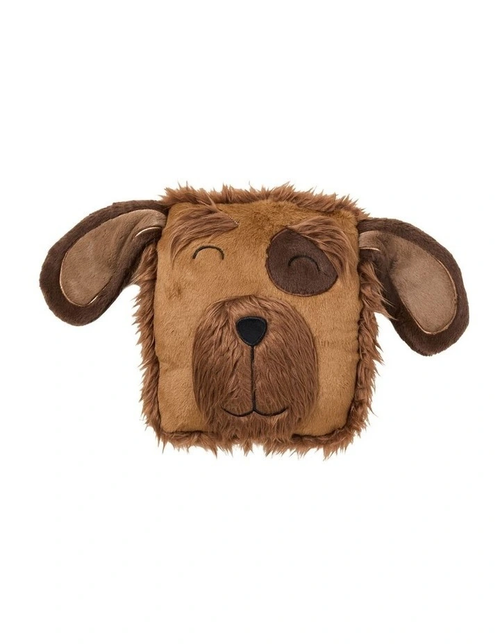 Scruffy Freddy Novelty Cushion in Brown