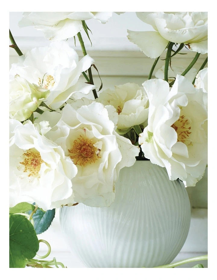 White Folia 13cm Rose Bowl White