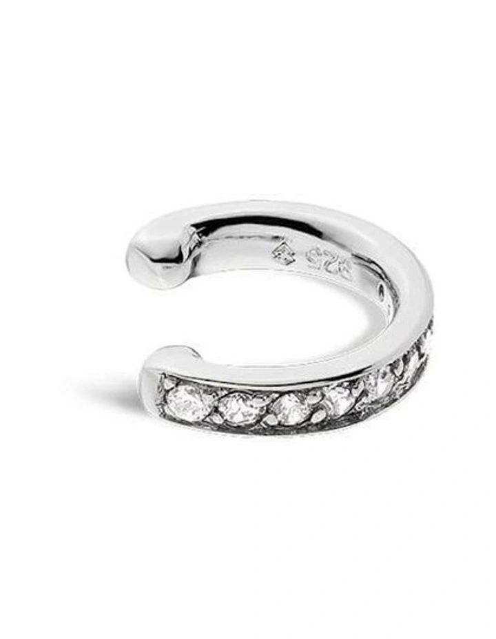 Edge Mono Ear Cuff in Silver