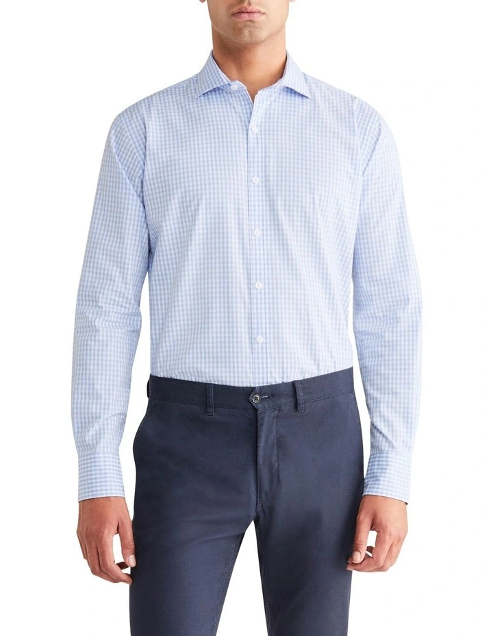 Oxford Casual Check Shirt in Sky