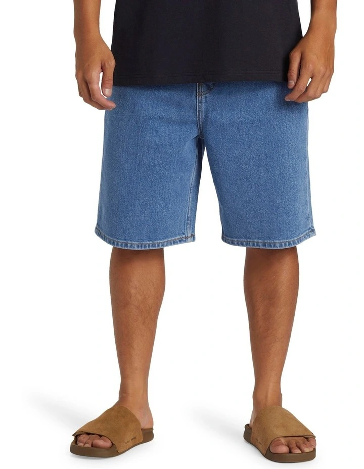 Saturn Baggy Denim Shorts in Stone Wash