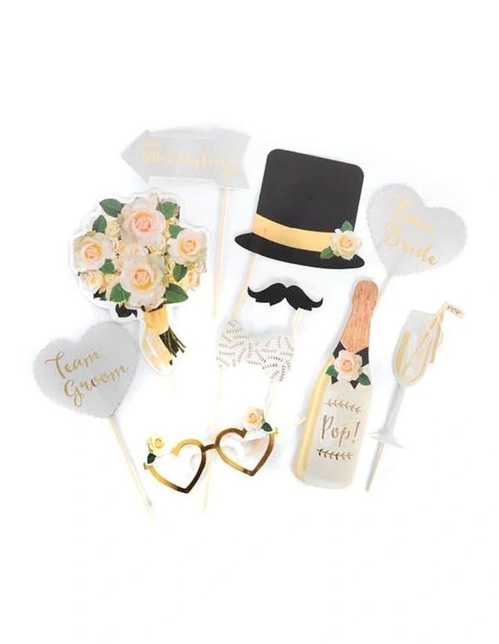 Bride to Be Photo Booth Props 10x in Multi