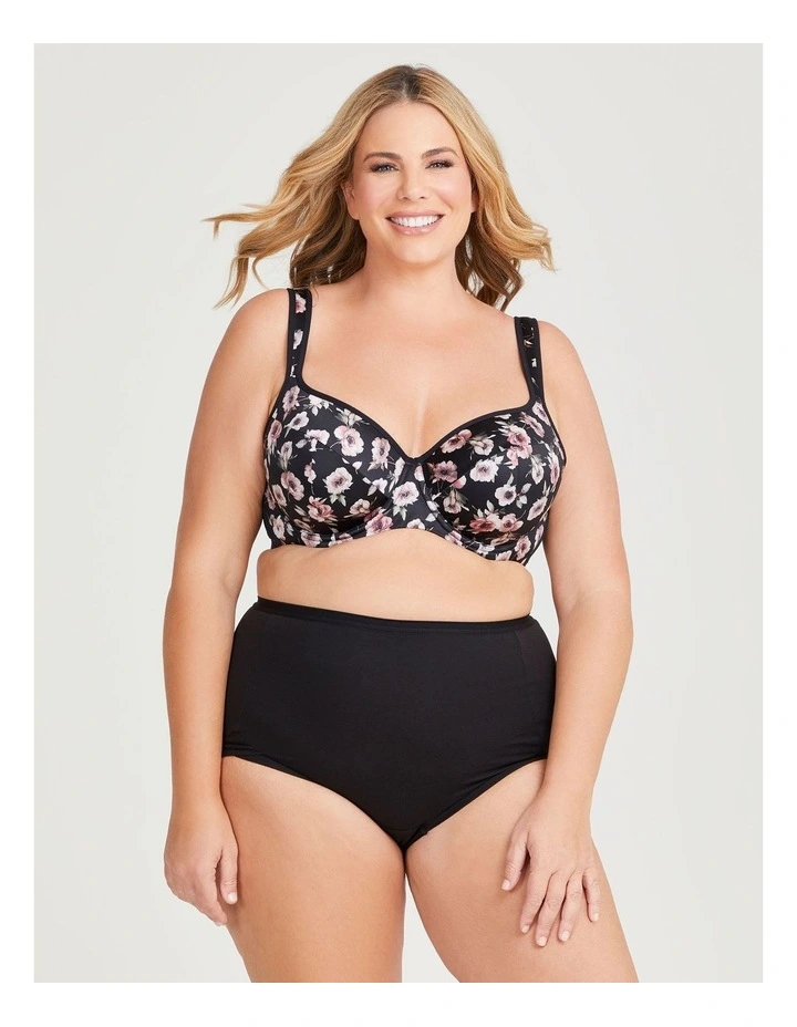 Satin Contour T-shirt Bra in Rose Print