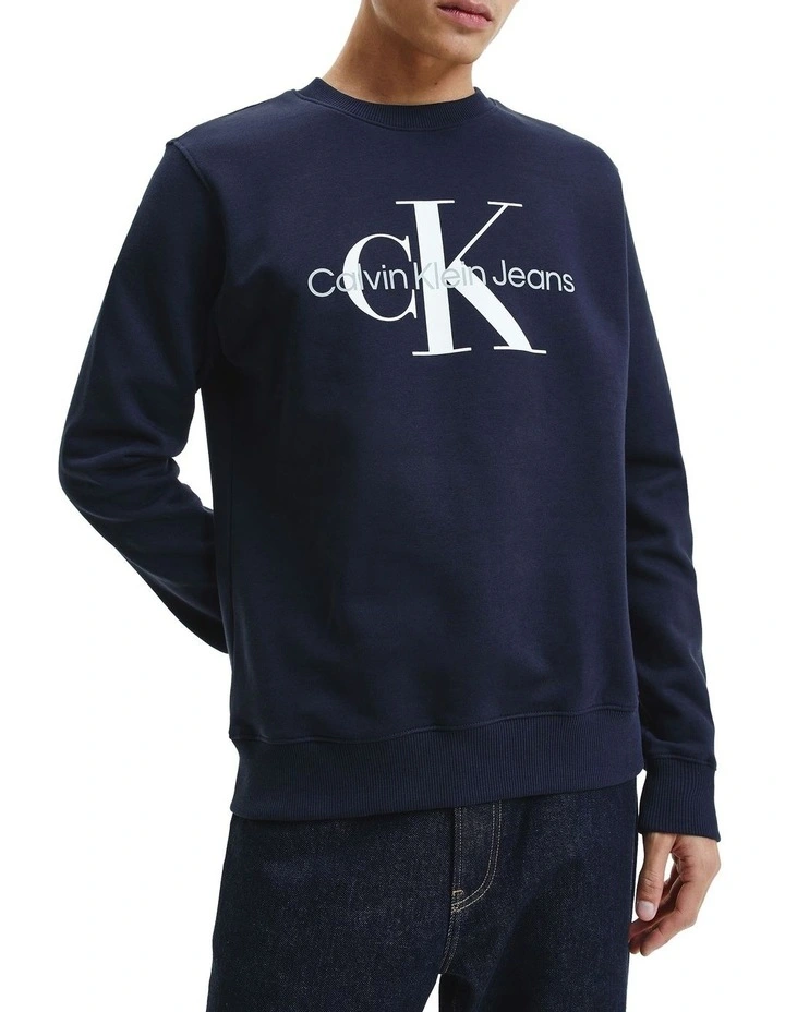 Core Monogram Crewneck in Night Sky