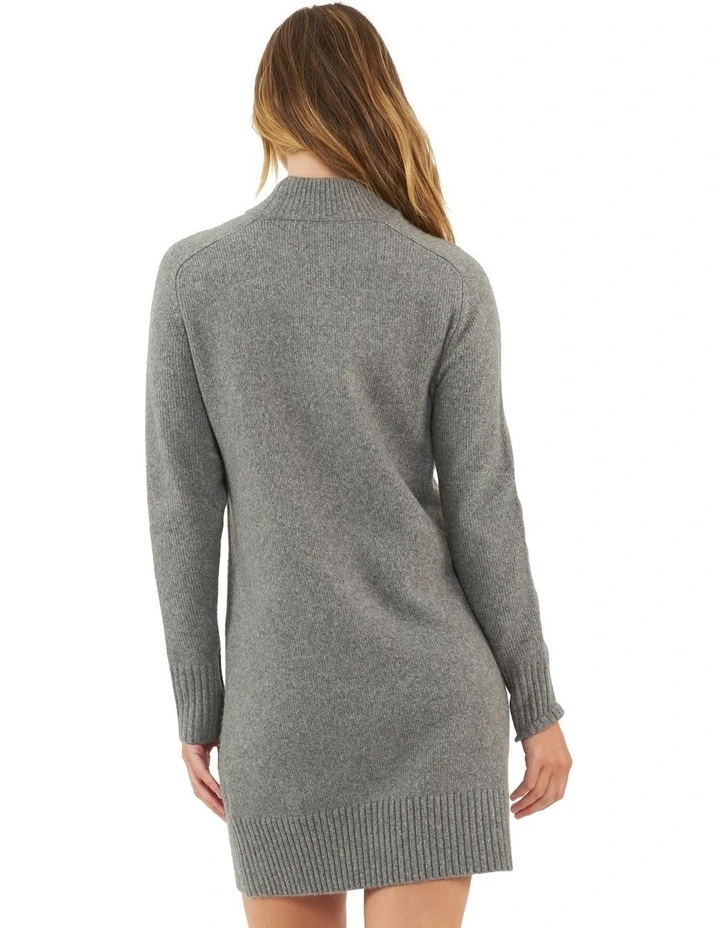 Brook Knit Sweater Dress in Grey Marle