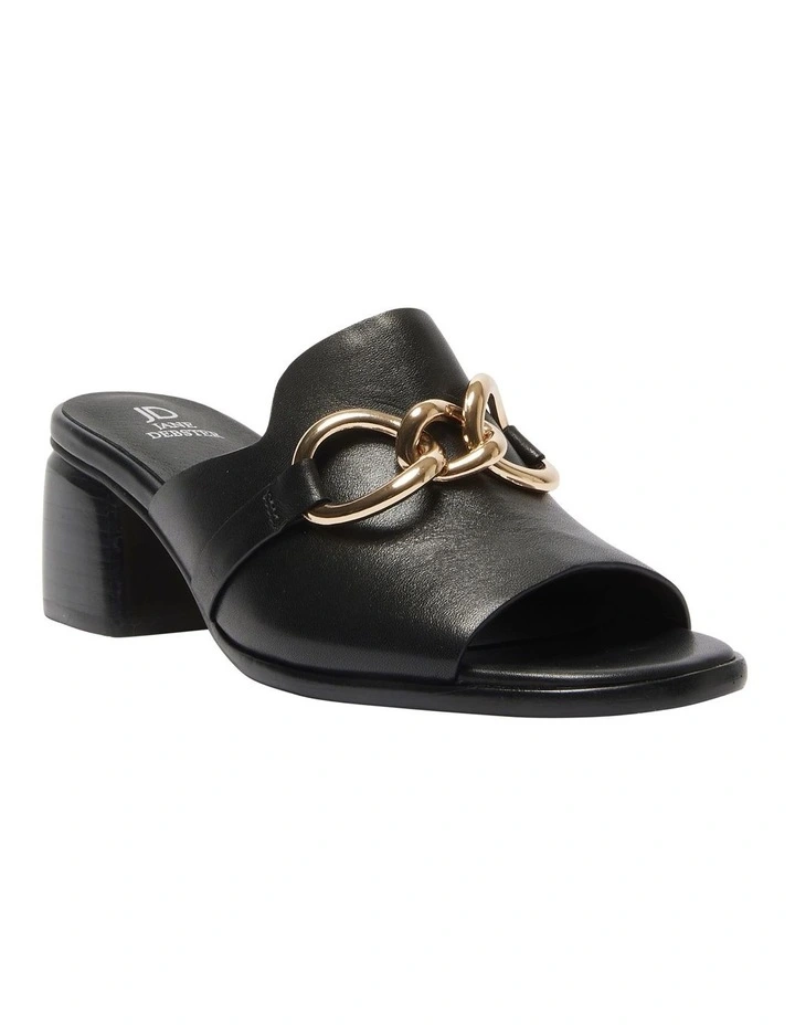 Helen Sandals in Black Leather