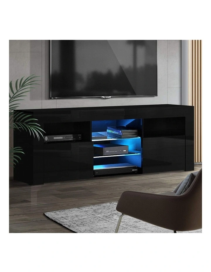 Entertainment Unit LED TV Cabinet 160cm in Black