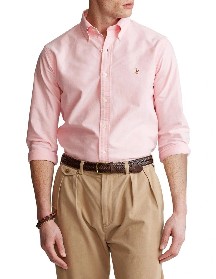 Custom Fit Oxford Shirt in Pink