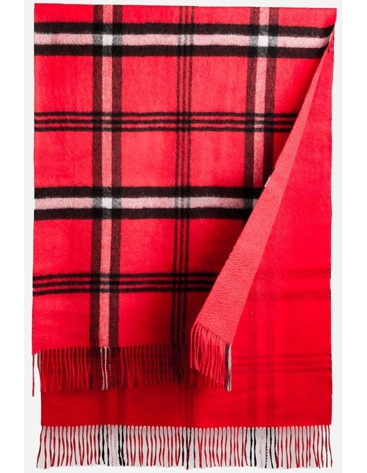 Australian Merino Wool Reversible Wrap in Red