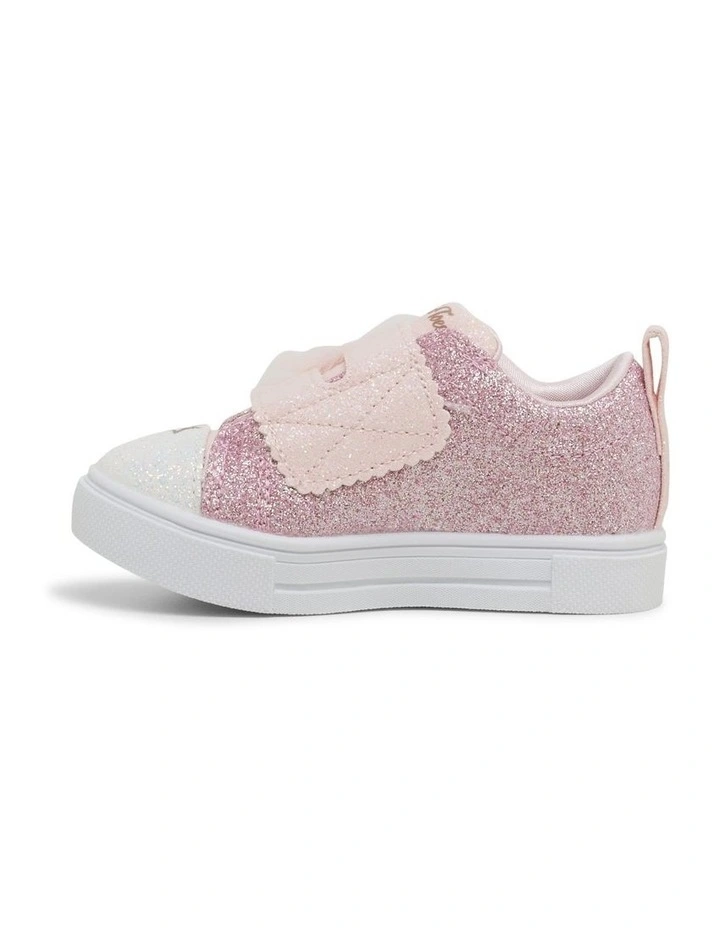 Twinkle Toes Sparks Bow Sneakers in Old Rose